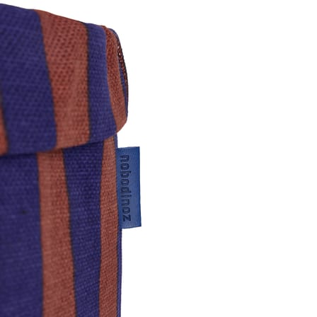 Panier Rond tissu bleu / H 47 cm - NOBODINOZ