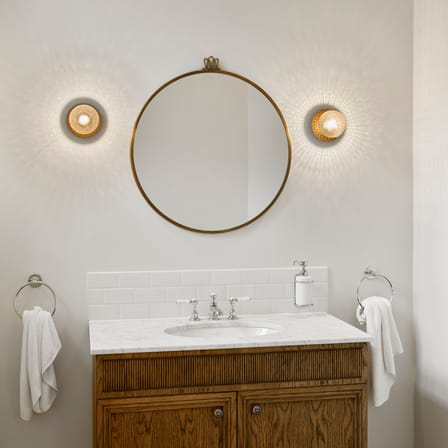 Applique salle de bains Liila 1 Small / Plafonnier - Ø 12 cm / Verre facetté - NUURA