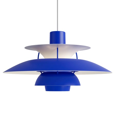 Suspension PH 5 métal bleu / Ø 50 cm - Poul Henningsen, 1958 - Louis Poulsen