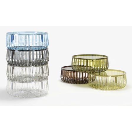 Table basse Panier plastique vert / Coffre - Kartell