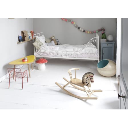 Table basse Small bleu bois naturel / 85 x 53 cm - Laque - RED Edition
