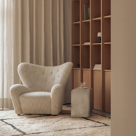 Tavolino d'appoggio Volume Side metallo argento / 30 x 30 x H 45 cm - Alluminio - Audo Copenhagen