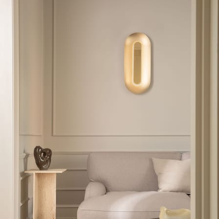 Applique Sasi Small métal or / LED - H 29 cm - NUURA