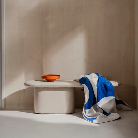 Banc rembourré Rull tissu beige / 130 cm - NOO.MA