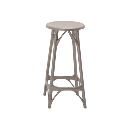 Barhocker A.I. LIGHT plastikmaterial grau / H 65 cm - Von künstlicher Intelligenz entworfen / Recycelt - Kartell