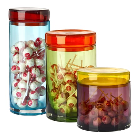 Set de 3 bocaux Large verre /  H 15 à 30.5 cm - Pols Potten