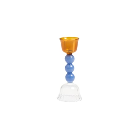 Bougeoir Perle Large verre multicolore / H 14,5 cm - & klevering