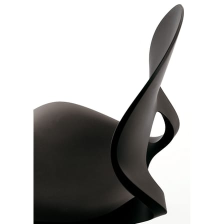 Chaise empilable Pikaia plastique noir - Kristalia