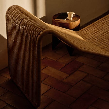 Chaise longue P3S / Rotin tressé main - Réédition 1964 - Gubi