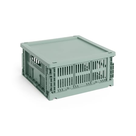 Couvercle  plastique vert / Pour panier Colour Crate Medium Square & Cube 30 x 30 cm - Hay