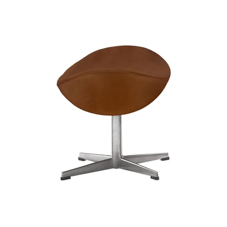 Repose-pieds Egg métal cuir marron - Fritz Hansen