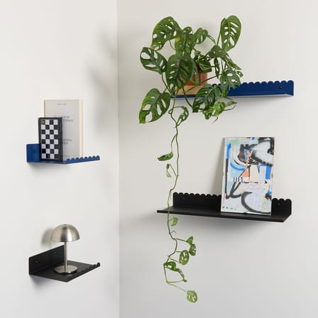 Etagère murale Vibes Small métal bleu / L 20 cm - NOBODINOZ