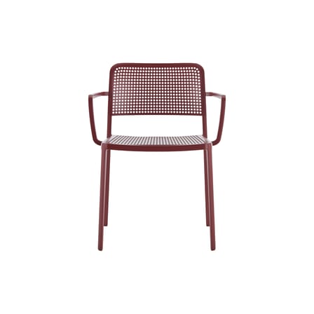 Fauteuil de repas empilable Audrey plastique rouge - Kartell