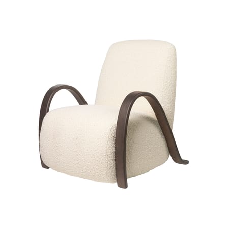 Fauteuil rembourré Buur tissu blanc / Tissu bouclé - Ferm Living