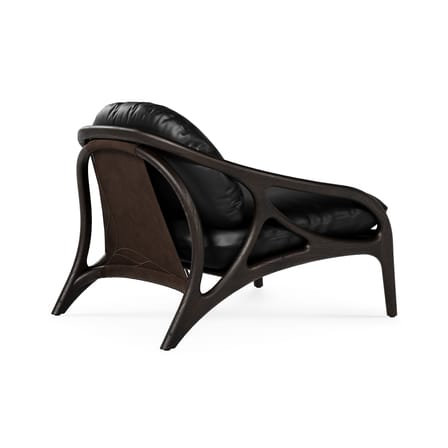 Fauteuil bas Vime INDOOR cuir noir - MORPHO