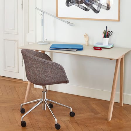 Lampe de bureau Fifty-Fifty LED métal gris / Orientable - Hay
