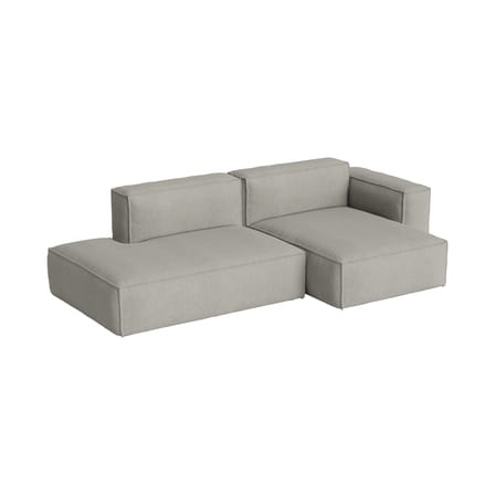Canapé d'angle Mags Soft Low Armrest n°3 gris clair / 2,5 places - L 256.5 cm / Accoudoir droite - Hay