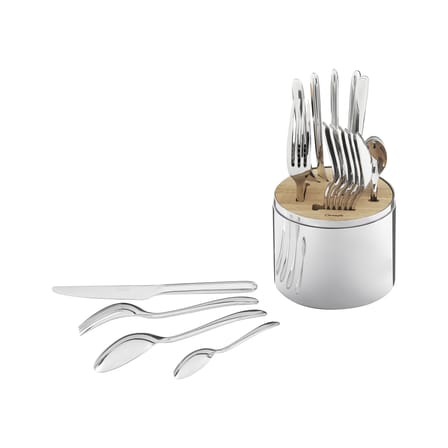 Ménagère Essentiel métal / 24 couverts dans écrin (6 personnes) - Christofle