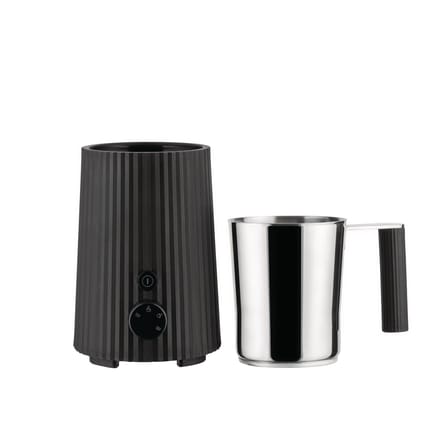 Mousseur à lait Plissé plastique noir / Machine à cappuccino - Branchement secteur - Alessi