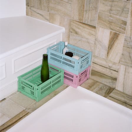 Panier Colour Crate plastique vert Small / 17 x 26,5 cm - Recyclé - Hay