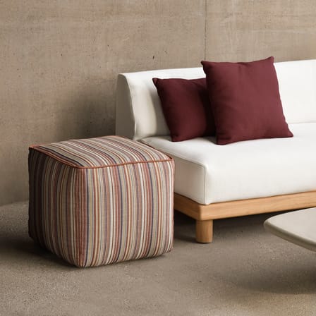 Pouf d'extérieur Zahara Outdoor tissu orange - Ethnicraft