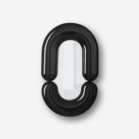 Specchio murale Zodiac Bumper Medium ceramica nero / Ceramica - L 55 x H 90 cm - Moustache