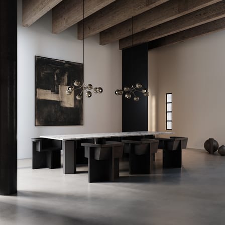 Suspension Drop Globe Mini métal argent / 95 x 70 x H 55 cm - 101 COPENHAGEN