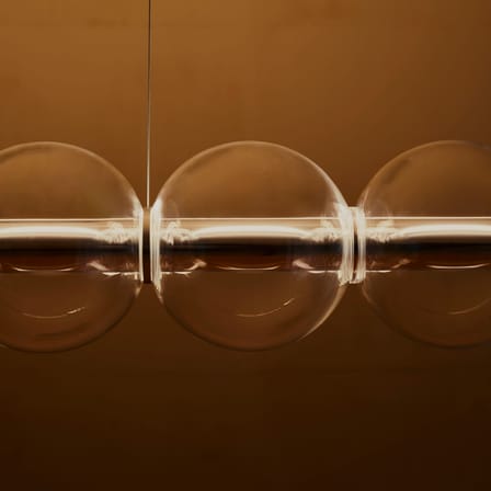 Suspension Luce Sferica S1 verre transparent / L 167 cm - Flos