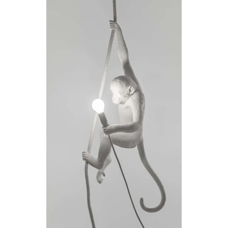 Suspension Monkey Hanging plastique blanc / Indoor - H 80 cm - Seletti