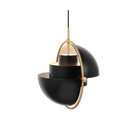 Suspension Multi-Lite Large métal noir / Ø 36 cm - Modulable & orientable / Réédition 1972 - Gubi
