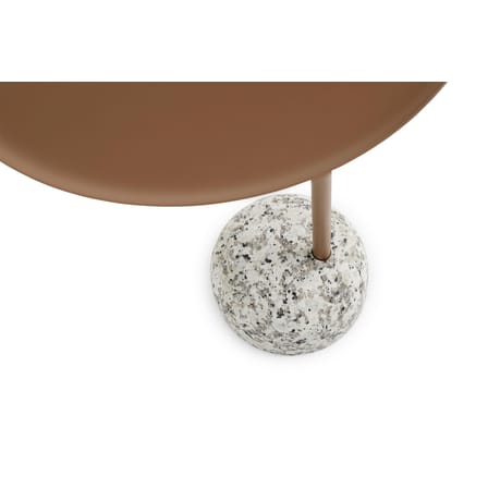 Table d'appoint Bowler métal pierre marron / granit - Hay