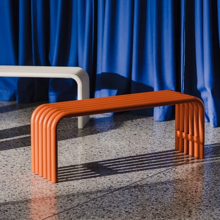 Banc Nokk métal orange / L 114 cm - NOO.MA