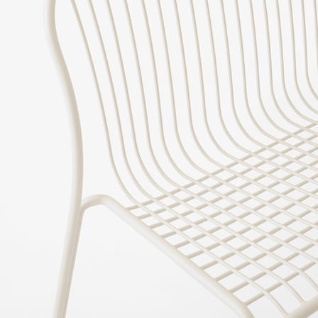 Banc avec dossier Thorvald SC111 métal blanc / L 129 cm - &tradition