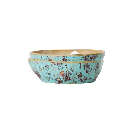 Assiette creuse 70s ceramics céramique vert / Bol à pâtes - Set de 2 / Ø 18.7 x H 5,2 cm - HK LIVING