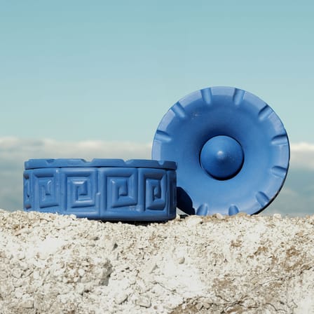 Cendrier Magna Graecia - Greche céramique bleu / Ø 19 cm - Terre cuite - Seletti
