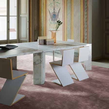 Chaise Zig Zag bois blanc / Gerrit Thomas Rietveld, 1934 - CASSINA