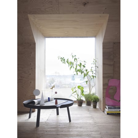 Around XL Coffee table wood grey Ø 95 x H 36 cm - Muuto