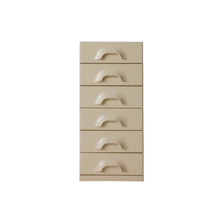 Commode Chest of drawers bois beige / Chiffonnier 6 tiroirs - L 45 x P 40,5 x H 97,5 cm - HK LIVING