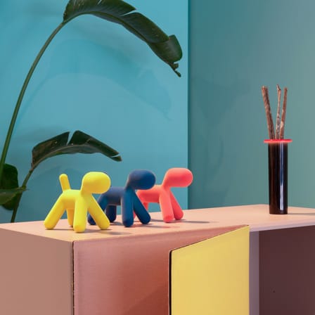Décoration Puppy XS Floqué tissu jaune / Effet velours - L 18,5 cm - Eero Aarnio, 2003 - Magis