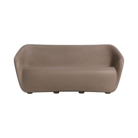 Divano da giardino a 2 posti Reborn materiale plastico beige / L 165 cm - 100% riciclato - Slide