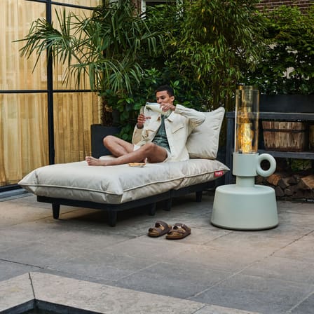 Bain de soleil Paletti tissu beige / L 100 x P 190 cm - Fatboy