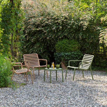 Fauteuil bas empilable Doga Relax vert agave - NARDI