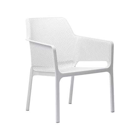 Fauteuil empilable Net Relax blanc - NARDI