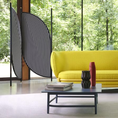 Feng Folding screen textile blue / Fabric - L 140 x H 194 cm - Wiener GTV Design