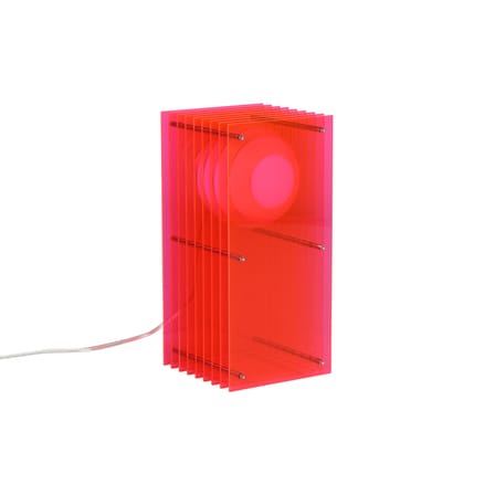 Lampe de table Lop Small Rectangle plastique rose / Lauréat Archiproducts Design Award - BANG