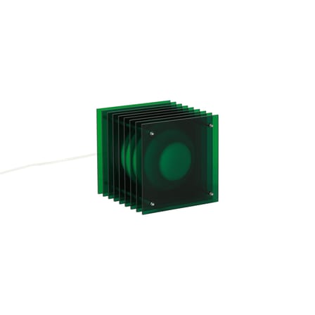 Lampe de table Lop Small Square plastique vert / Lauréat Archiproducts Design Award - BANG