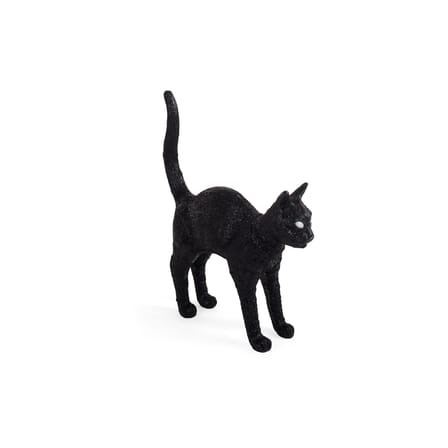 Lampe sans fil rechargeable Jobby the Cat plastique noir / L 46 x H 52 cm - Seletti