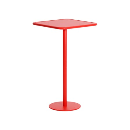 Mange-debout Week-end métal rouge / 60 x 60 cm x H 105 cm - Aluminium - Petite Friture