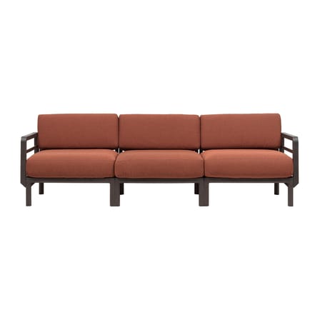 Divano da giardino modulare Maximo tessuto arancione / 3 posti - L 253,5 cm - NARDI