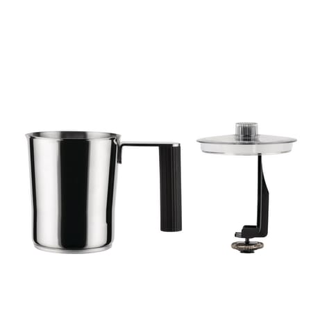 Mousseur à lait Plissé plastique noir / Machine à cappuccino - Branchement secteur - Alessi